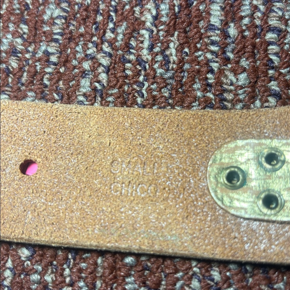 Mixit Tan Leather Belt with Gold Buckle gold metallic braided leather western - Picture 13 of 14